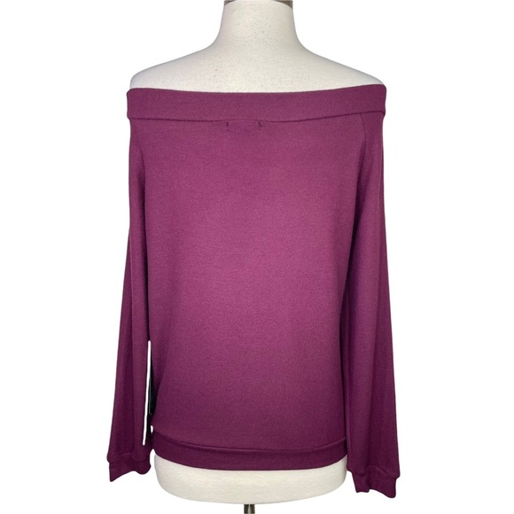 Copper Key Plum Long Sleeve Brushed Knit Top, Small - Picture 6 of 12